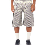 Rassvet Mesh Camo Print Denim Shorts