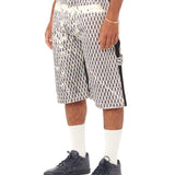 Rassvet Mesh Camo Print Denim Shorts