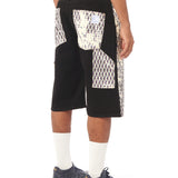 Rassvet Mesh Camo Print Denim Shorts