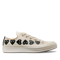Comme des Garçons x CONVERSE PLAY Chuck Taylor'70  Multiheart / Low Top / Cremefarben