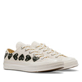 Comme des Garçons x CONVERSE PLAY Chuck Taylor'70  Multiheart / Low Top / Cremefarben