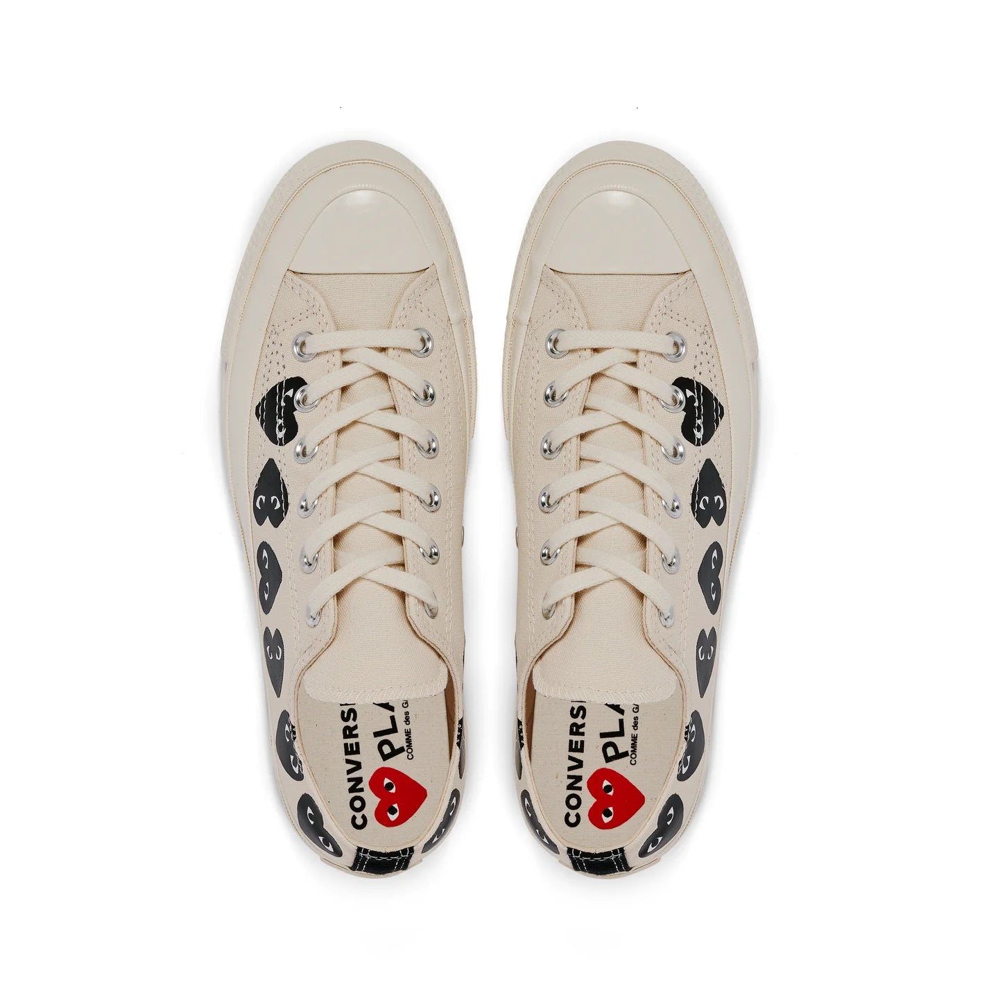 CDG PLAY x CONVERSE Chuck Taylor 70 Multiheart Low Top Off White