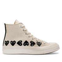 CDG PLAY x CONVERSE Chuck Taylor'70  Multiheart / High Top / Cremefarben