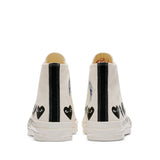 CDG PLAY x CONVERSE Chuck Taylor'70  Multiheart / High Top / Off-White