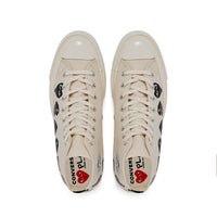 Comme des Garçons x CONVERSE PLAY Chuck Taylor'70  Multiheart / High Top / Cremefarben