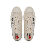 CDG PLAY x CONVERSE Chuck Taylor'70  Multiheart / High Top / Cremefarben