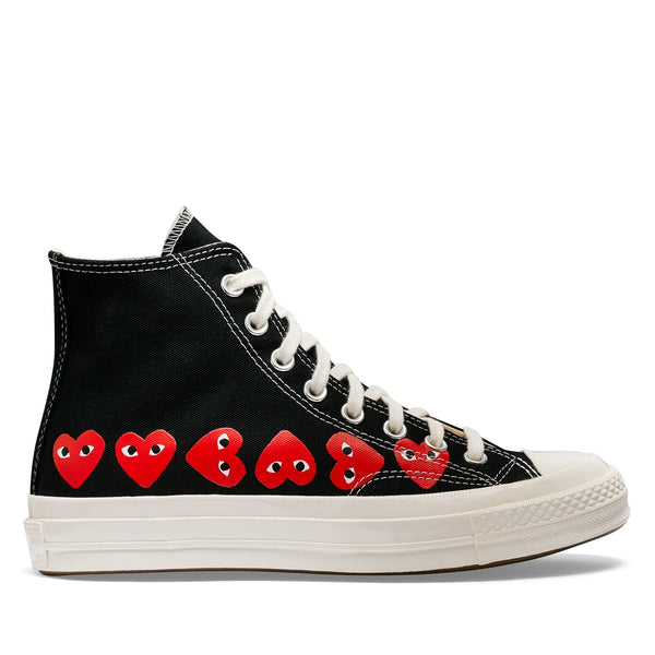 CDG PLAY x CONVERSE Chuck Taylor'70  Multiheart / High Top / Schwarz