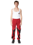 Olly Shinder Track Pants with Tri Zip Detail - Red