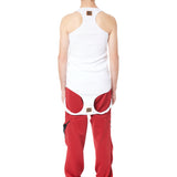 Olly Shinder Upside Down Vest Dress - White Rib