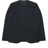 BLACK COMME des GARÇONS Kragenloses Jacket – Schwarz