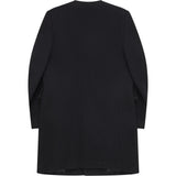 BLACK COMME des GARÇONS Collarless Overcoat – Black