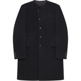 BLACK COMME des GARÇONS Collarless Overcoat – Black