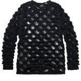 BLACK COMME des GARÇONS Cut-Out Mesh Pullover– Schwarz