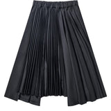 BLACK COMME des GARÇONS Asymmetrischer Falten-Rock – Schwarz