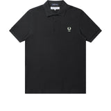 COMME des GARÇONS SHIRT Fred Perry Polo-Hemd – Schwarz – Grünes Emblem