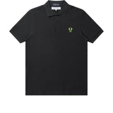 COMME des GARÇONS SHIRT Fred Perry Polo-Hemd – Schwarz – Grünes Emblem