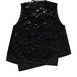 COMME des GARÇONS SHIRT x Lavenham Asymmetrische Stepp-Weste – Schwarz