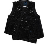COMME des GARÇONS SHIRT x Lavenham Asymmetrische Stepp-Weste – Schwarz