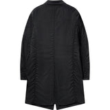 COMME des GARÇONS SHIRT Einreihiger Kurzmantel mit Dobby-Herringbone-Streifenmuster – Schwarz