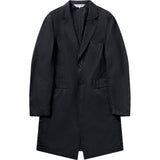 COMME des GARÇONS SHIRT Einreihiger Kurzmantel mit Dobby-Herringbone-Streifenmuster – Schwarz