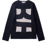 COMME des GARÇONS SHIRT Yui Takada Strick-Pullover mit grafischem Muster – Schwarz
