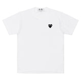 COMME des GARÇONS PLAY T-shirt Schwarzer Emblem Print – Weiß, Schwarzes Herz