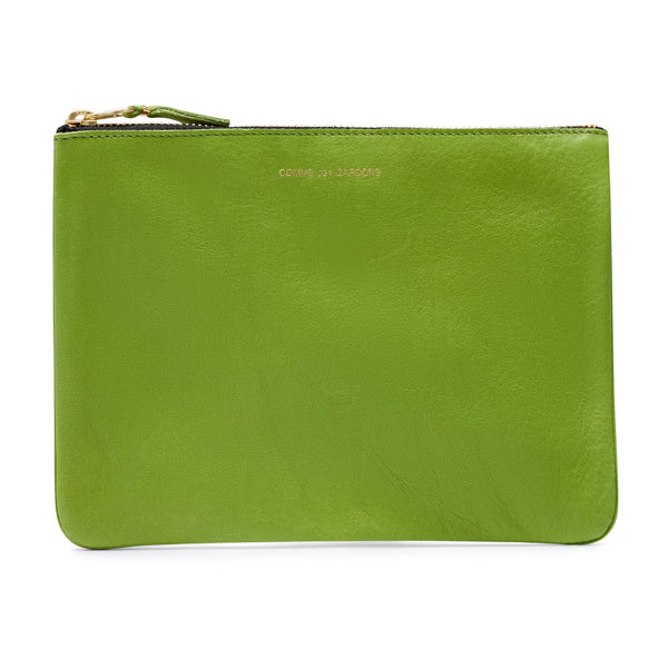 CDG Washed Zip Pouch Green