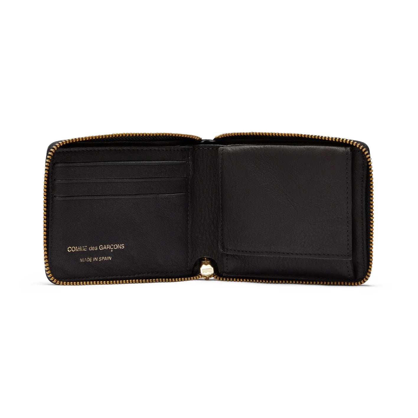 CDG Washed Leather Wallet Black SA7100WW