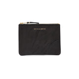 CDG Washed Leather Wallet - Black SA8100WW