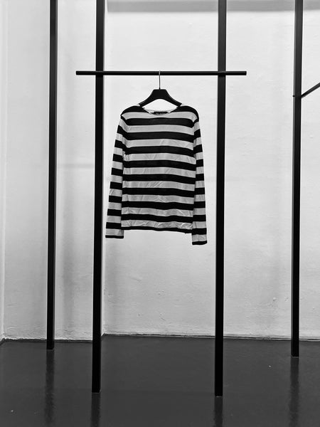 BLACK CDG / 1H-N007-1 / STRIPED KNIT SWEATER