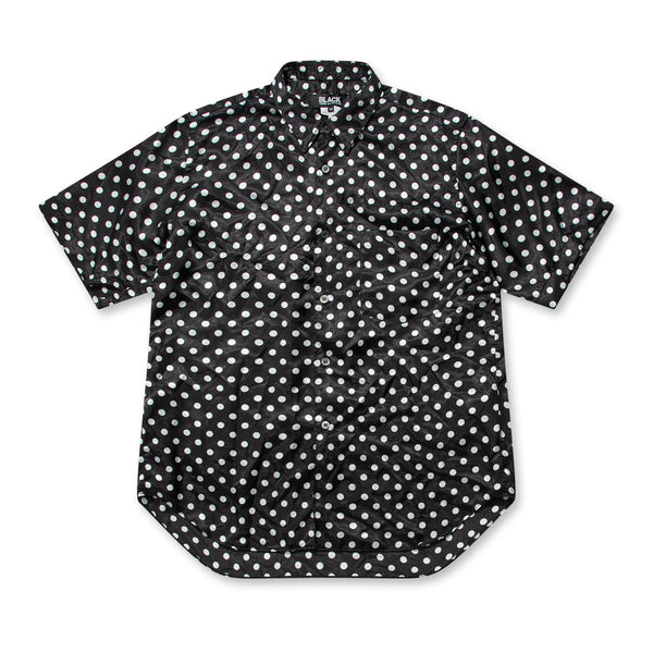 BLACK CDG / SATIN POLKA DOT SHIRT / 1K-B018-S23-1