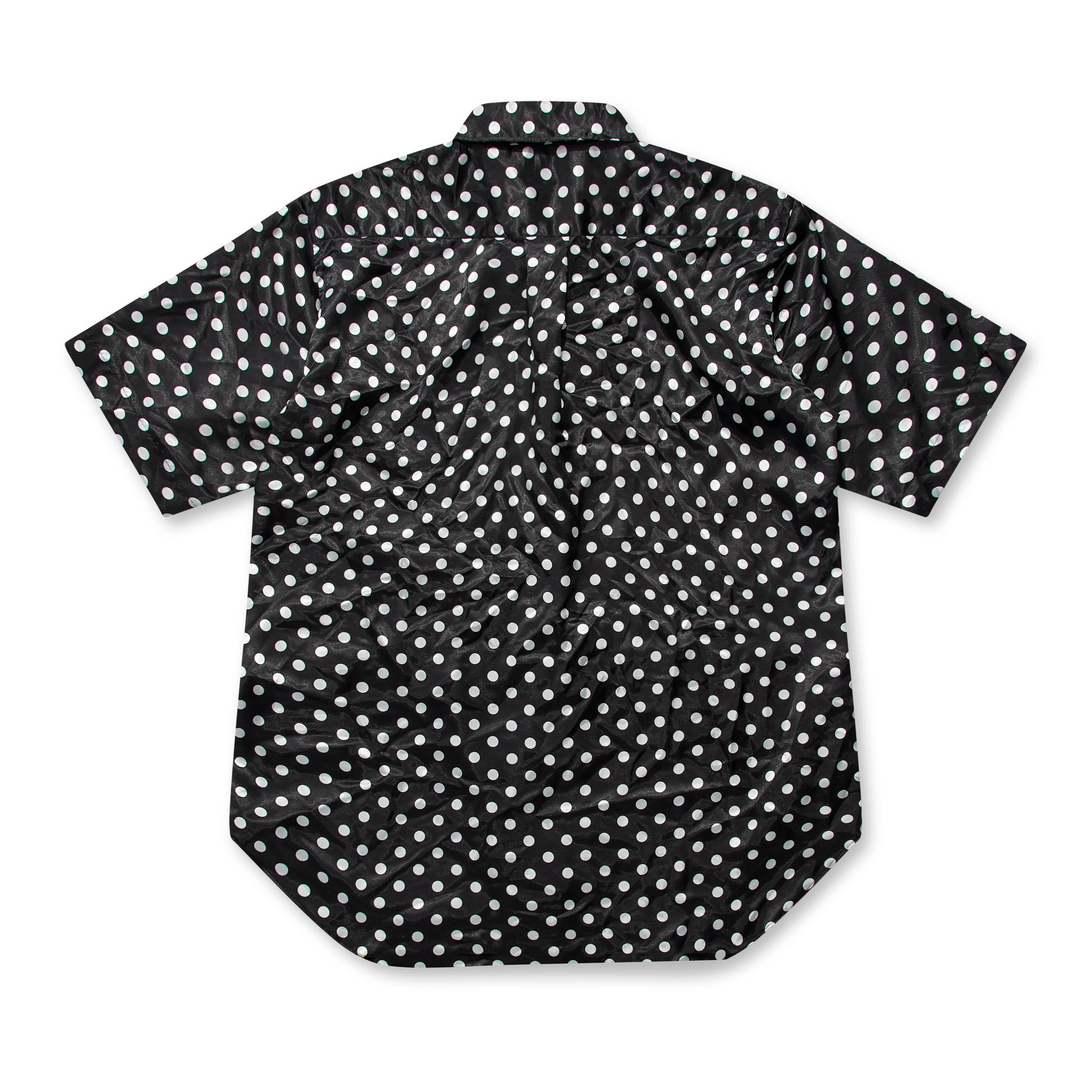 BLACK CDG SATIN POLKA DOT SHIRT 1K B018 S23 1