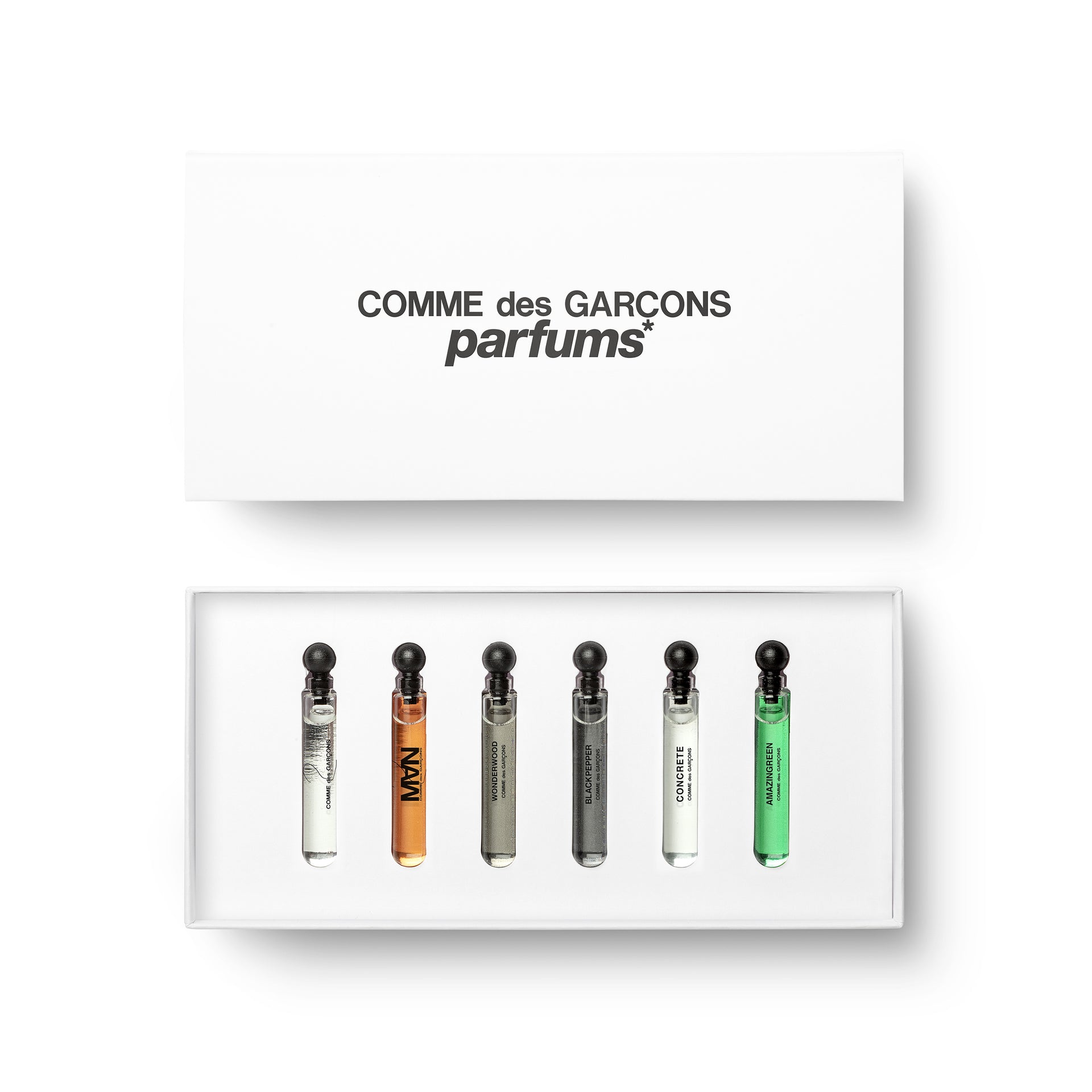 COMME des GARÇONS SAMPLING DISCOVERY SET vials of ml each