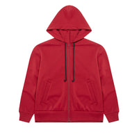 Play Comme des Garçons x Invader Zip Hoodie - Weinrot / rotes Herz Logo / blaues Invader-Symbol