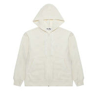 Play Comme des Garçons x Invader Zip Hoodie - Cremefarben / rotes Herz Logo / blaues Invader-Symbol
