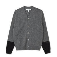 CDG SHIRT FOREVER / FZ-N109-PER-3 / MENS CARDIGAN V-neck Grey / Black