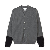 CDG SHIRT FOREVER / FZ-N109-PER-3 / MENS CARDIGAN V-neck Grey / Black
