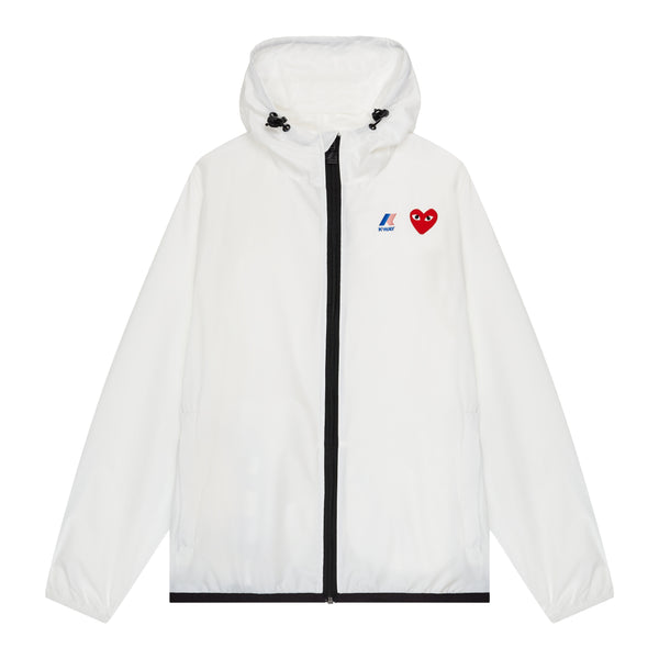 PLAY CDG x K-WAY UNISEX JACKET Claude Full Zip - Weiß