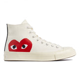 Comme des Garçons x CONVERSE  PLAY  Chuck Taylor'70 / High Top / Cremefarben