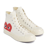 Comme des Garçons x CONVERSE  PLAY  Chuck Taylor'70 / High Top / Cremefarben