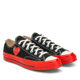 CDG PLAY x CONVERSE Chuck Taylor'70 Red Sole / Low Top / Schwarz