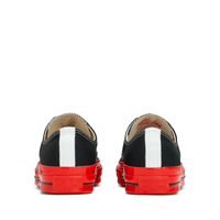 Comme des Garçons x CONVERSE rote Sohle / Low Top / Schwarz