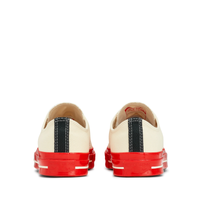 Comme des Garçons x CONVERSE  rote Sohle / Low Top / Weiss