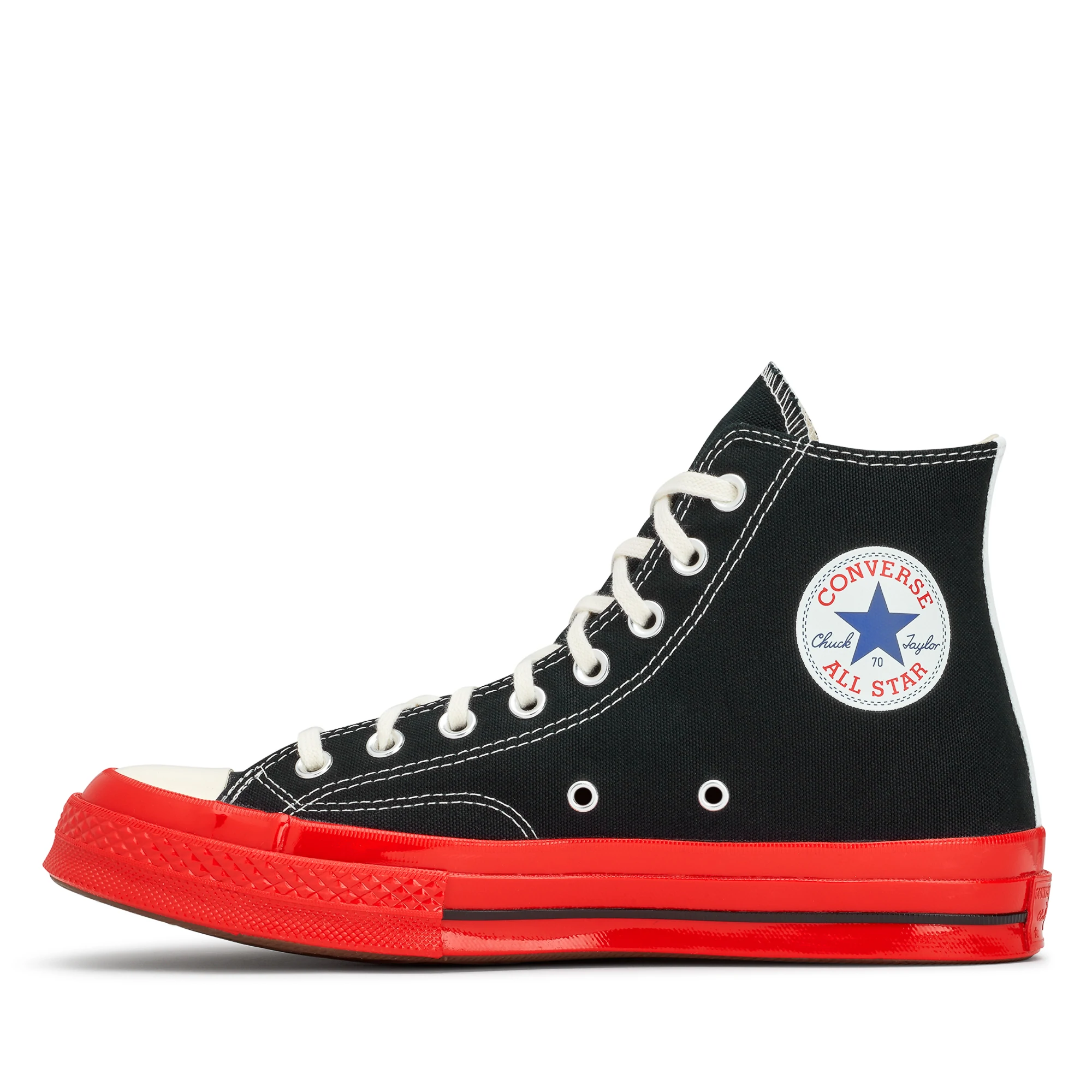 Converse x Comme des Garcons PLAY Chucks HIGH TOP RED SOLE Black COMME des GARCONS Germany