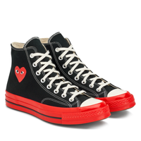 Comme des Garçons x CONVERSE rote Sohle / High Top / Schwarz