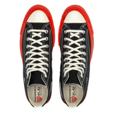 PLAY Comme des Garçons x CONVERSE Chuck Taylor'70 Red Sole / High Top / Black