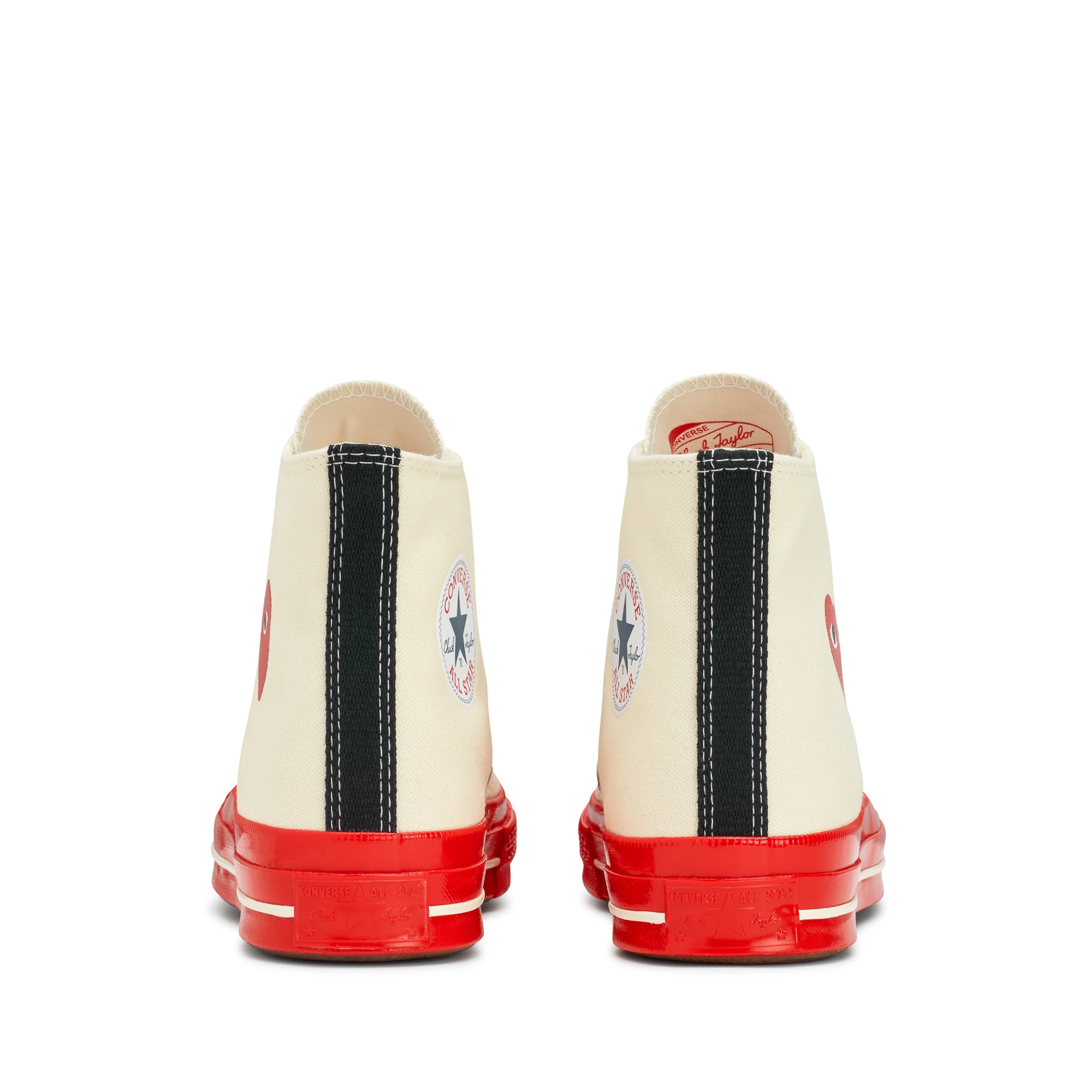 PLAY Comme des Garcons x CONVERSE Chuck Taylor 70 Red Sole High Top White