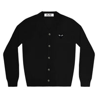 Play Comme des Garçons Cardigan - Black / Black Heart Emblem