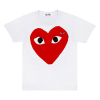 Play Comme des Garçons T-Shirt - White / Big Red Heart
