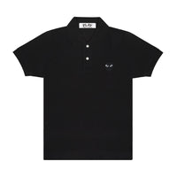 Play Comme des Garçons Polo Shirt - Black / Black heart